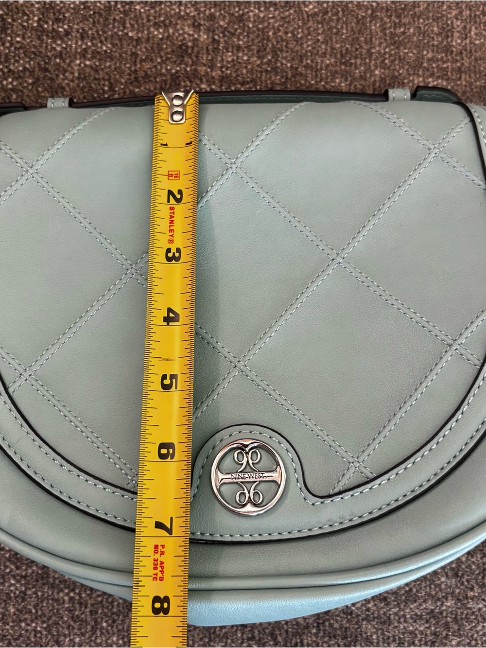 Nine West Robin’s Egg Blue Saddle Crossbody Bag - Picture 14 of 16